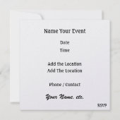 Invitation Humour de divorce - SRF (Dos)