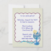 Invitation Humour de la fête du pool (Dos)