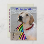 Invitation Humour de la fête du pool (Devant / Derrière)