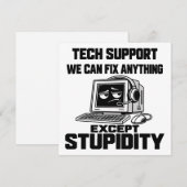 Invitation Humour de l'assistance technique - Impossible de r (Devant / Derrière)