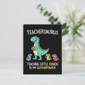 Invitation Humour de professeur Teachersaurus avec de petits (Debout devant)