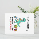 Invitation Humour de professeur Teachersaurus avec de petits (Debout devant)