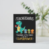 Invitation Humour de professeur Teachersaurus avec de petits (Debout devant)