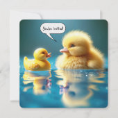 Invitation Humour Jaune Pour Fête D'Anniversaire (Devant)