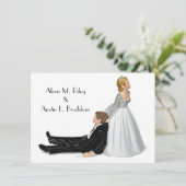 Invitation Humour mariage (Debout devant)