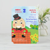 Invitation Humpty Dumpty Theme Anniversaire de enfant Party m (Debout devant)