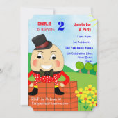 Invitation Humpty Dumpty Theme Anniversaire de enfant Party m (Devant)