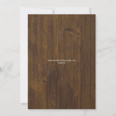 Invitation "Hunt is Over" Rustic Antler Strings Mariage léger (Dos)
