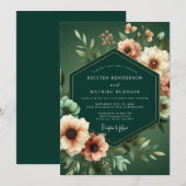 Invitation Hunter Apricot Artistic Wedding (Devant / Derrière)