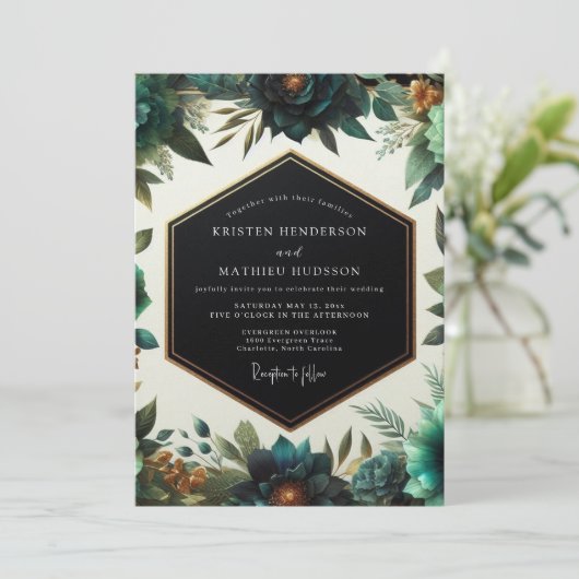 Invitation Hunter Auburn Gloaming Wedding (Debout devant)