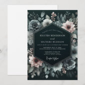 Invitation Hunter Blush Umbral Wedding (Devant / Derrière)