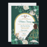 Invitation Hunter Green Floral Princesse Quinceañera<br><div class="desc">Hunter Green Floral Princesse Quinceañera Invitation</div>