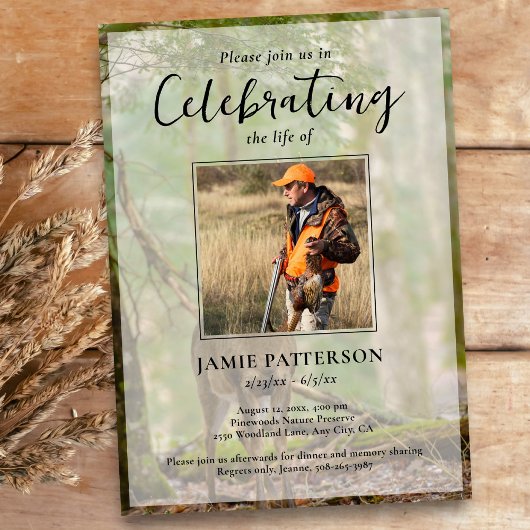 Invitation Hunter, Hunting Celebration of Life, Funeral Photo