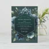 Invitation Hunter Slate Anemone Wedding (Debout devant)