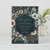 Invitation Hunter Wintry Pine Wedding (Debout devant)