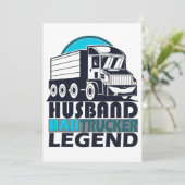 Invitation Husband Papa Trucker Legend Funny Truck (Debout devant)