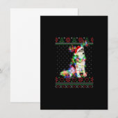 Invitation Husky Dog Ugly Sweater Christmas Puppy Dog Lover P (Devant / Derrière)