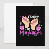 Invitation Hustler d'ongles Croire aux manucures (Devant / Derrière)