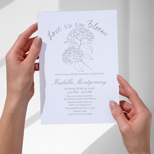 Invitation Hydrangea à l'art en ligne de printemps