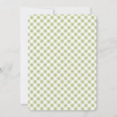 Invitation Hydrangea Blanche Grandmillennial Mariage Gingham (Dos)
