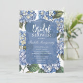 Invitation Hydrangea Bleu Botanique Floral (Debout devant)