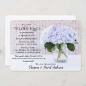 Invitation Hydrangea Bleu Nous Nous Sommes Mariés (Devant / Derrière)