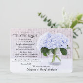 Invitation Hydrangea Bleu Nous Nous Sommes Mariés (Debout devant)