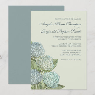 Invitation Hydrangea Bleu/Vert Sage
