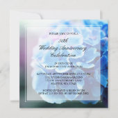 Invitation Hydrangea Bleu Violet 50e Anniversaire de Mariage (Devant)