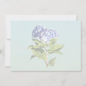 Invitation Hydrangea Bleue Élégante (Dos)