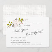 Invitation Hydrangea Blooms Dîner De Répétition Botanique (Devant / Derrière)