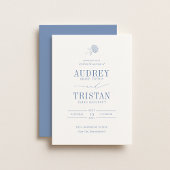 Invitation HYDRANGEA Blue Floral Wedding