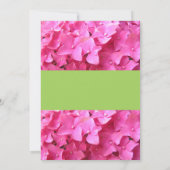Invitation Hydrangea Bordure Rose Vert Enterrement de Vie de (Dos)