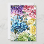 Invitation Hydrangea coloré Papillon Mariage Couples Douche (Dos)
