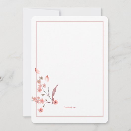 Invitation Hydrangea Corail (Dos)