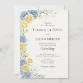 Invitation Hydrangea de mariage avec monogramme de jardin de (Devant)