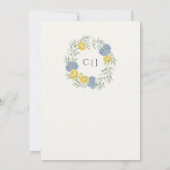 Invitation Hydrangea de mariage avec monogramme de jardin de (Dos)