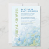 Invitation Hydrangea douche nuptiale à fleurs bleu vert (Devant)