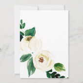 Invitation Hydrangea Elegant Blanc Rose or Floral Mariage I (Dos)