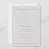 Invitation Hydrangea Faux Emboss Cadre Formel Elégant Mariage (Devant)