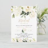 Invitation Hydrangea & Fête des mariées verte (Debout devant)