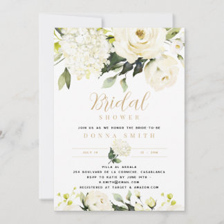 Invitation Hydrangea & Fête des mariées verte