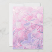 Invitation Hydrangea fleurie rose rose violet mariage (Dos)