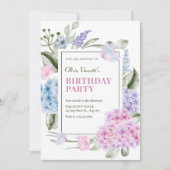 Invitation Hydrangea floral esthétique (Devant)