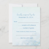 Invitation Hydrangea floral réponse officielle de mariage (Dos)