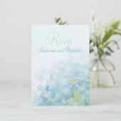 Invitation Hydrangea floral réponse officielle de mariage (Debout devant)