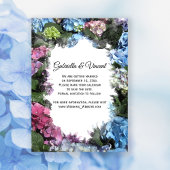 Invitation Hydrangea Flowers Frame Wedding Enregistrer la dat