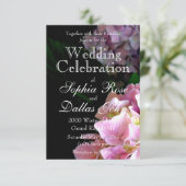 Invitation Hydrangea garden, rose, bleu, purple floral (Debout devant)