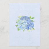 Invitation Hydrangea Green Navy Jar Lights Fête des mariées (Dos)
