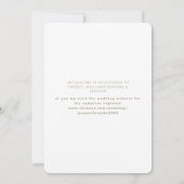 Invitation Hydrangea Jaune Élégant Fête de Mariée (Dos)